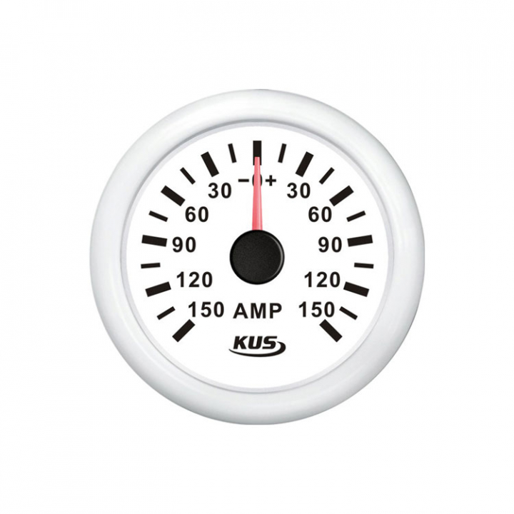 Amperemätare Vit Med 150Amp Shunt 12/24V i gruppen Marinelektronik / Instrument / Analoga Instrument hos Marinsystem (1116481)