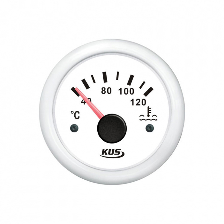 Kylvattentemperaturmätare Vit 40-120C 12/24V i gruppen Marinelektronik / Instrument / Analoga Instrument hos Marinsystem (1116483)