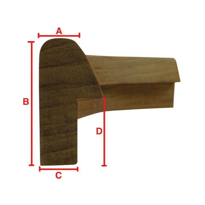 Hörna Teak Vinkelprofil Utsida 50/90° i gruppen Inredning / Teakprodukter hos Marinsystem (1123919)