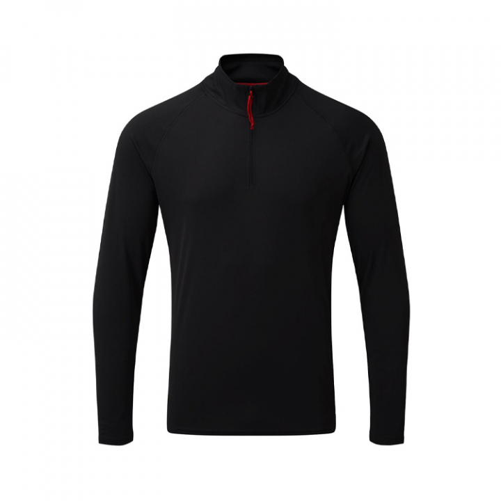 UV009 Men's UV Långärmad Zip T-Shirt Svart i gruppen Fritid & Vattensport / Kläder hos Marinsystem (1353126-Sr)