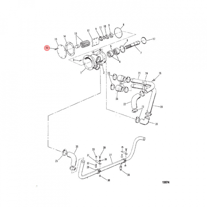 Skruv Mercruiser (801332608) i gruppen Motor & Tillbehör / Mercruiser / Mercruiser Reservdelar & Tillbehör hos Marinsystem (801332608)