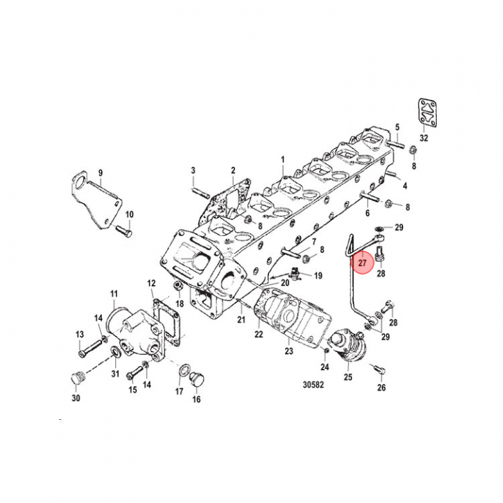 Hose (811444) i gruppen Motor & Tillbehör / Mercruiser / Mercruiser Reservdelar & Tillbehör hos Marinsystem (811444)