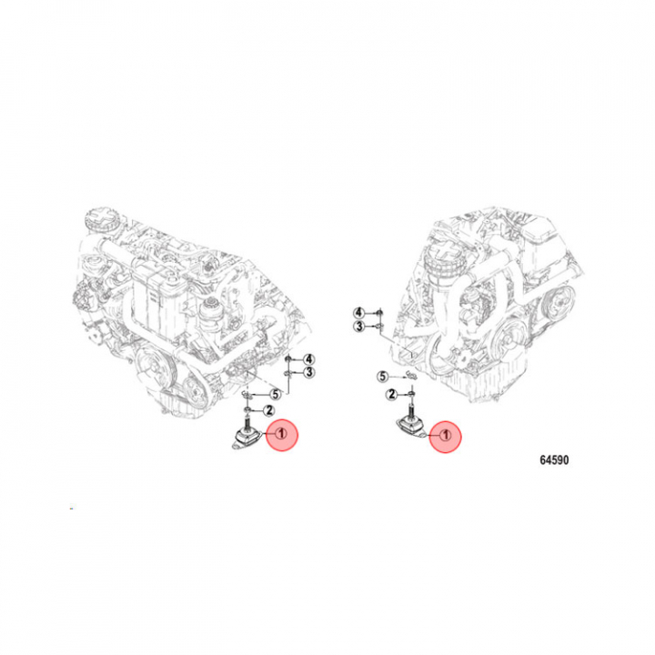 Motorfäste (8M6004729) i gruppen Motor & Tillbehör / Mercruiser / Mercruiser Reservdelar & Tillbehör hos Marinsystem (8M6004729)